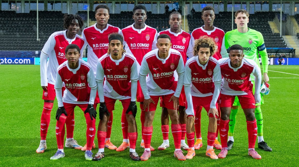 Monaco en action lors de la Youth League contre Bodø/Glimt