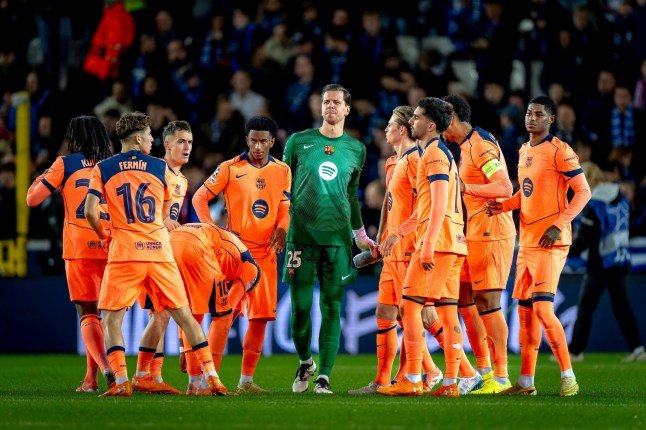 Barcelone face au Club Brugge lors du 3-3 en Ligue des Champions