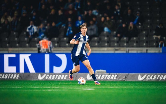 Kennet Eichhorn pendant un match de 2. Bundesliga