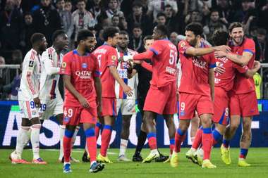 Célébrations après le match PSG-Lyon