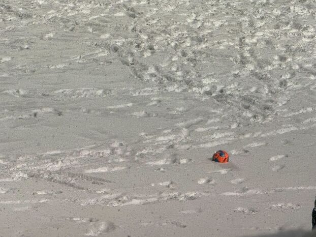 Pelouse enneigée au TD Place d'Ottawa