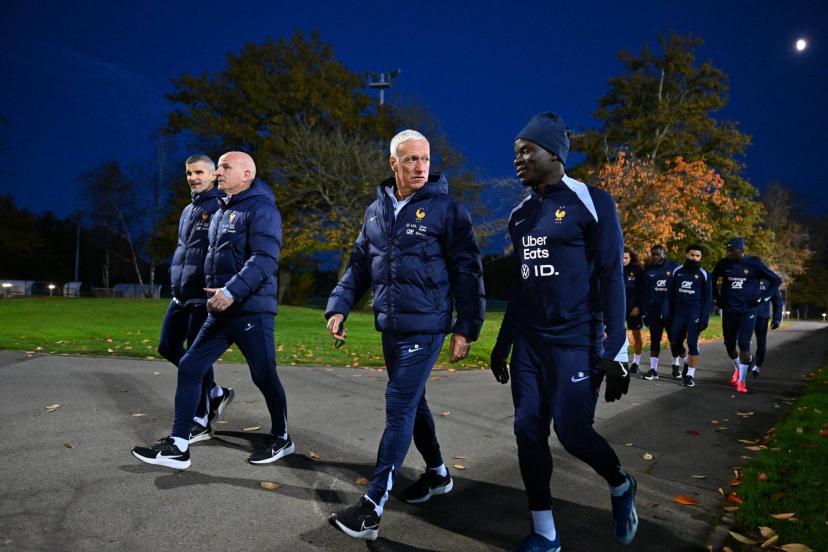 Didier Deschamps et N'Golo Kanté à Al-Ittihad