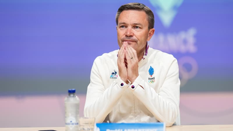 David Lappartient lors de la cérémonie de clôture des JO de Paris 2024