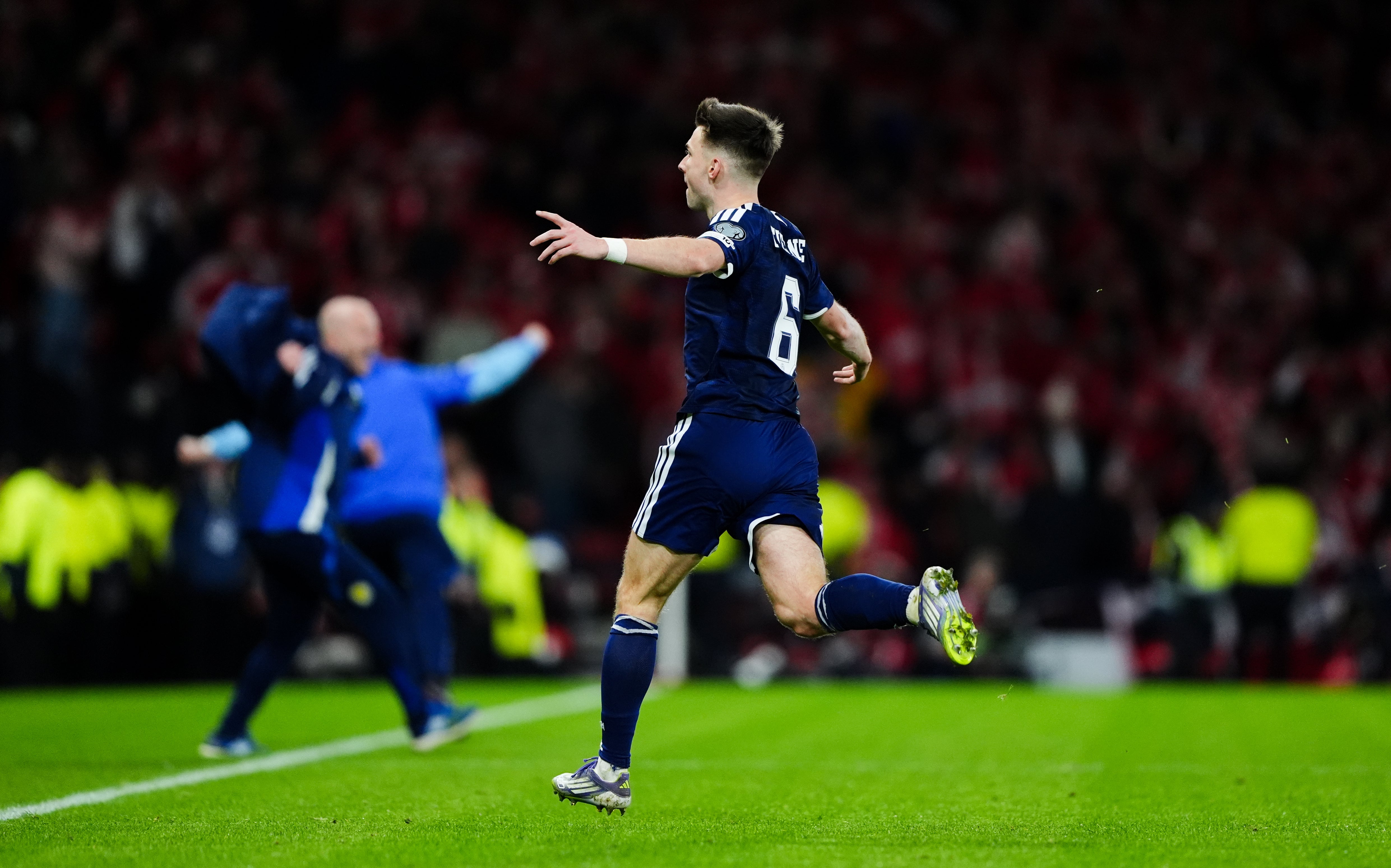 Kieran Tierney’s brilliant finish put Scotland ahead in stoppage time
