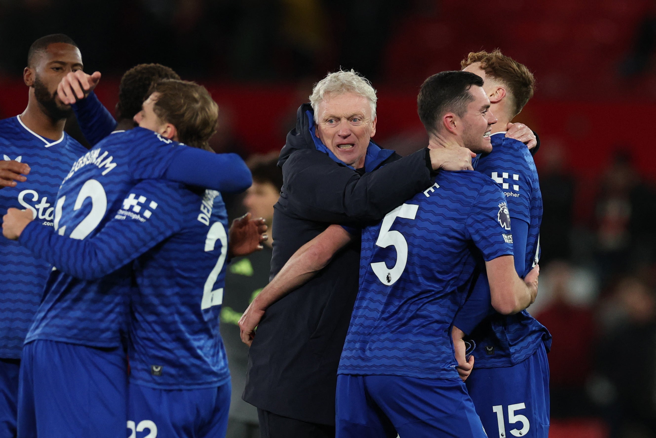 David Moyes célèbre la victoire d