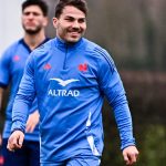 XV de France : Antoine Dupont et Uini Atonio en préparation à Marcoussis