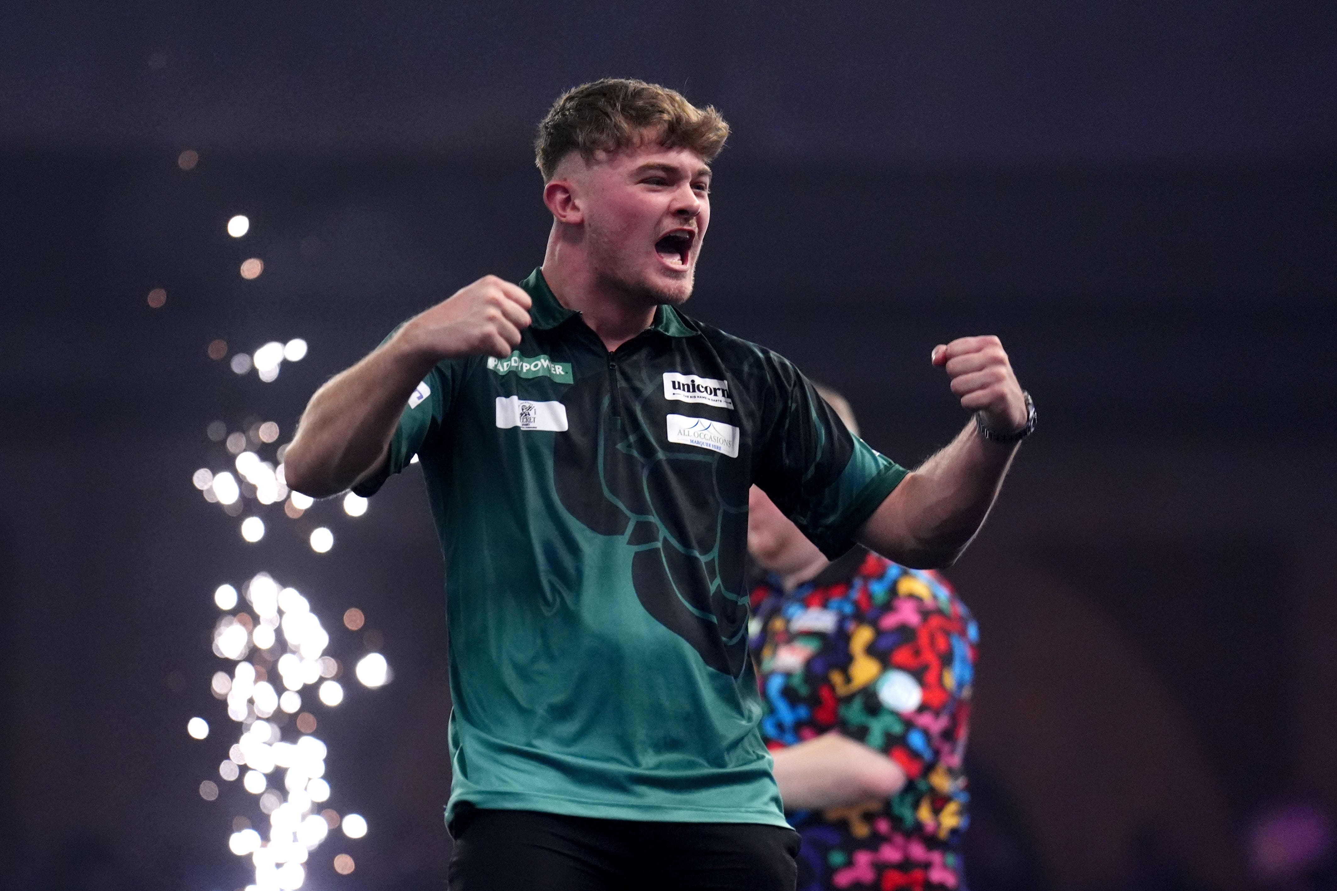 Charlie Manby lors du Championnat du Monde de Darts à Alexandra Palace
