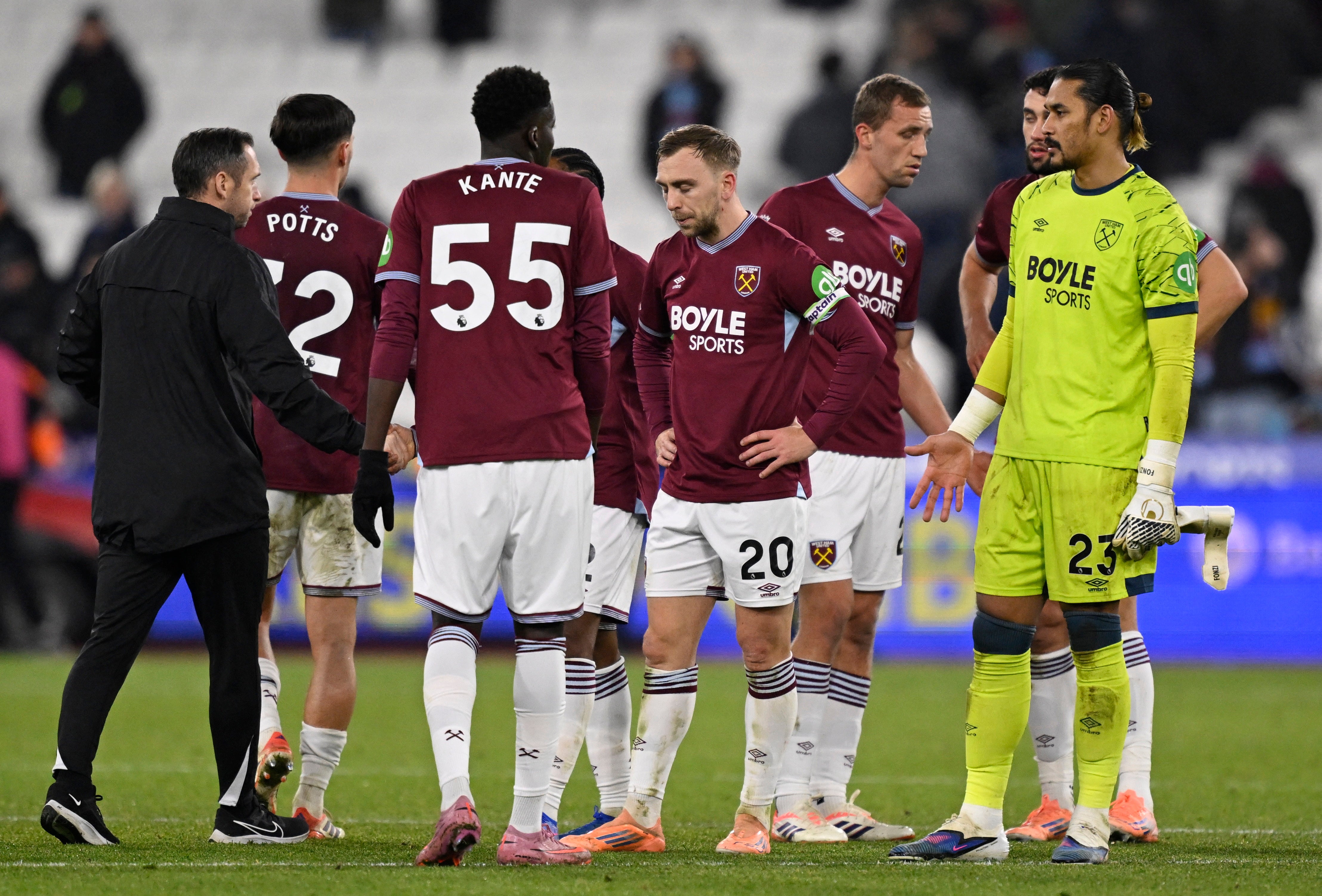 West Ham menait 1-0 puis Brighton égalise