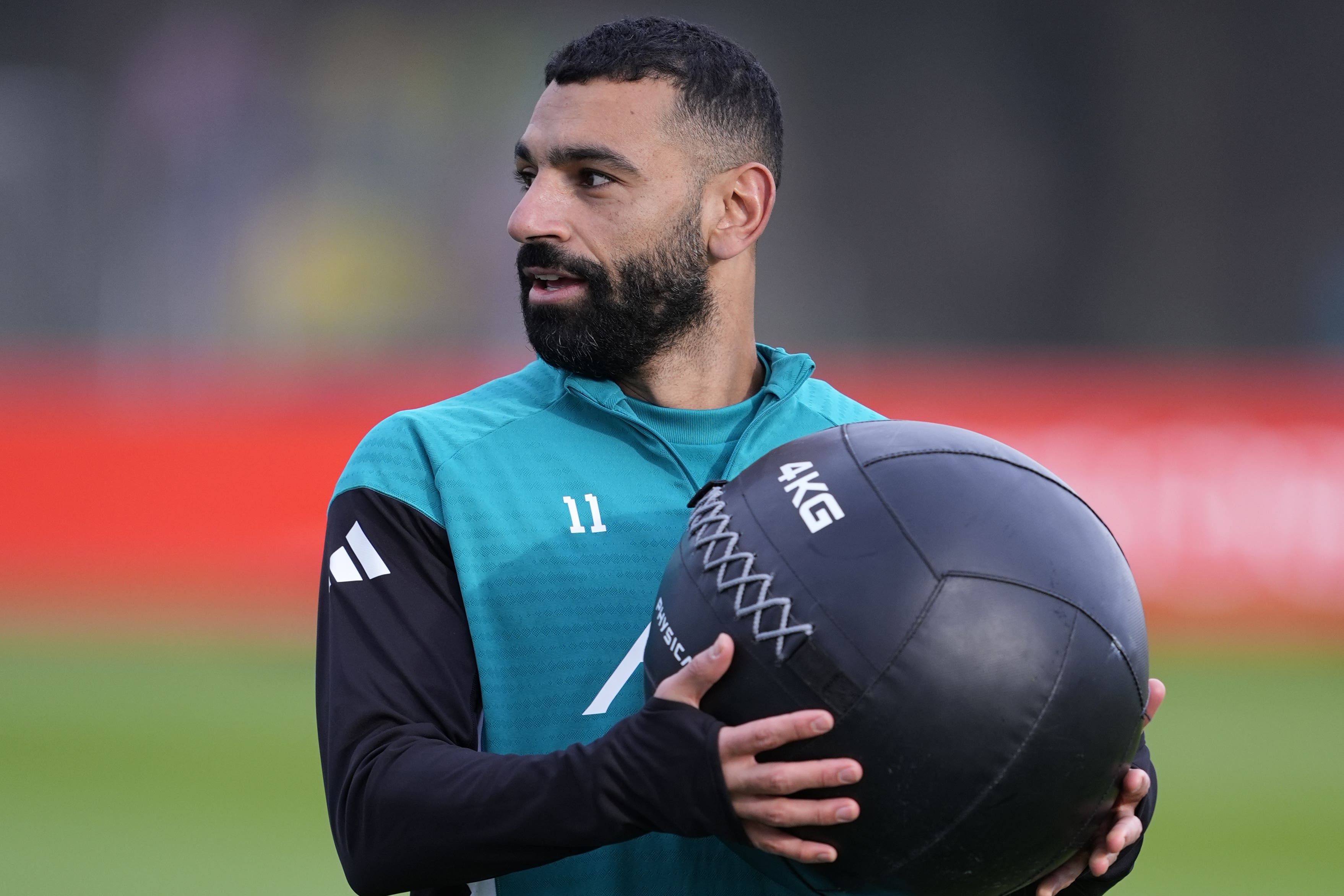 Mohamed Salah en séance d’entraînement avec Liverpool