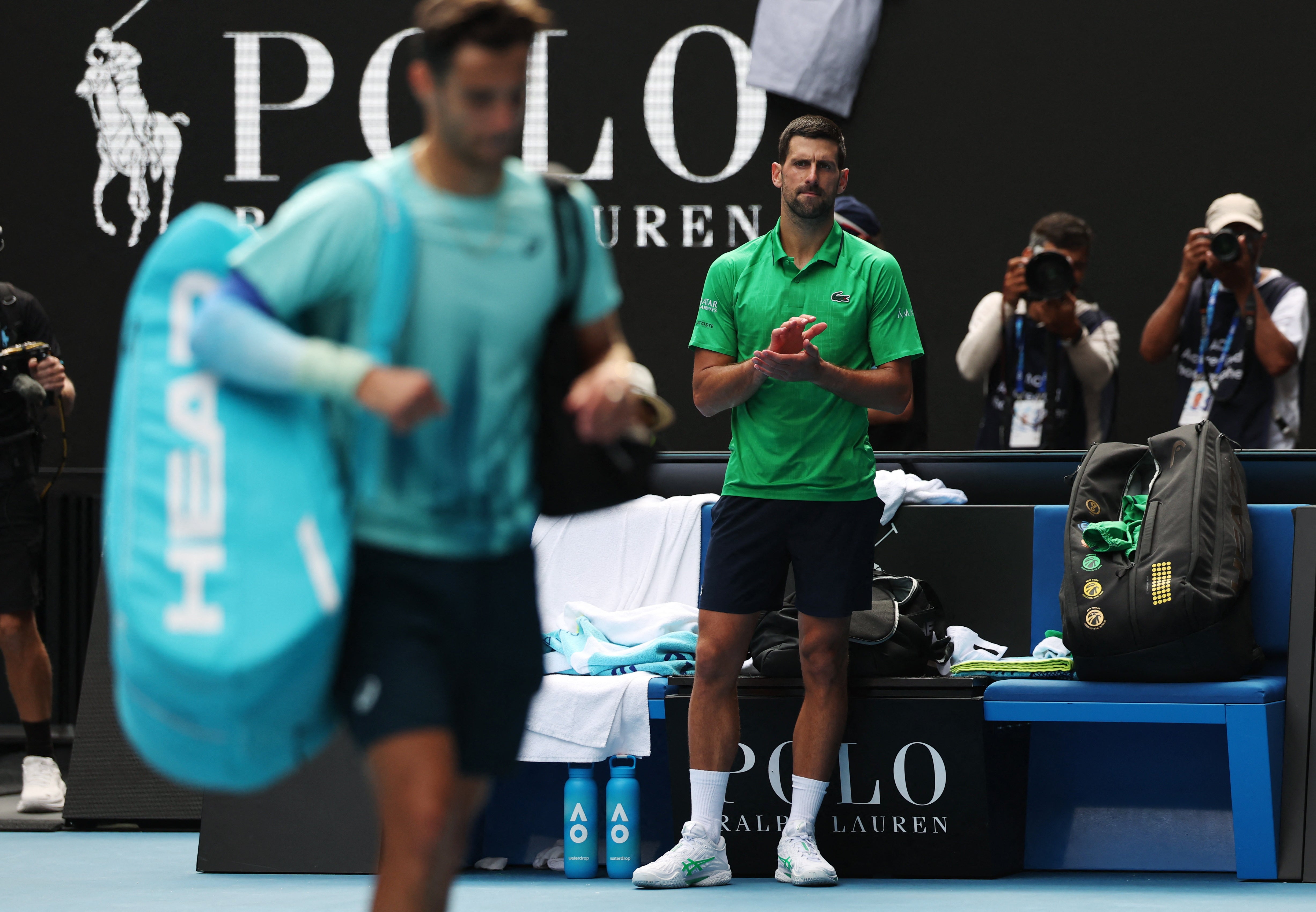 Djokovic applaudit Musetti blessé sur le court