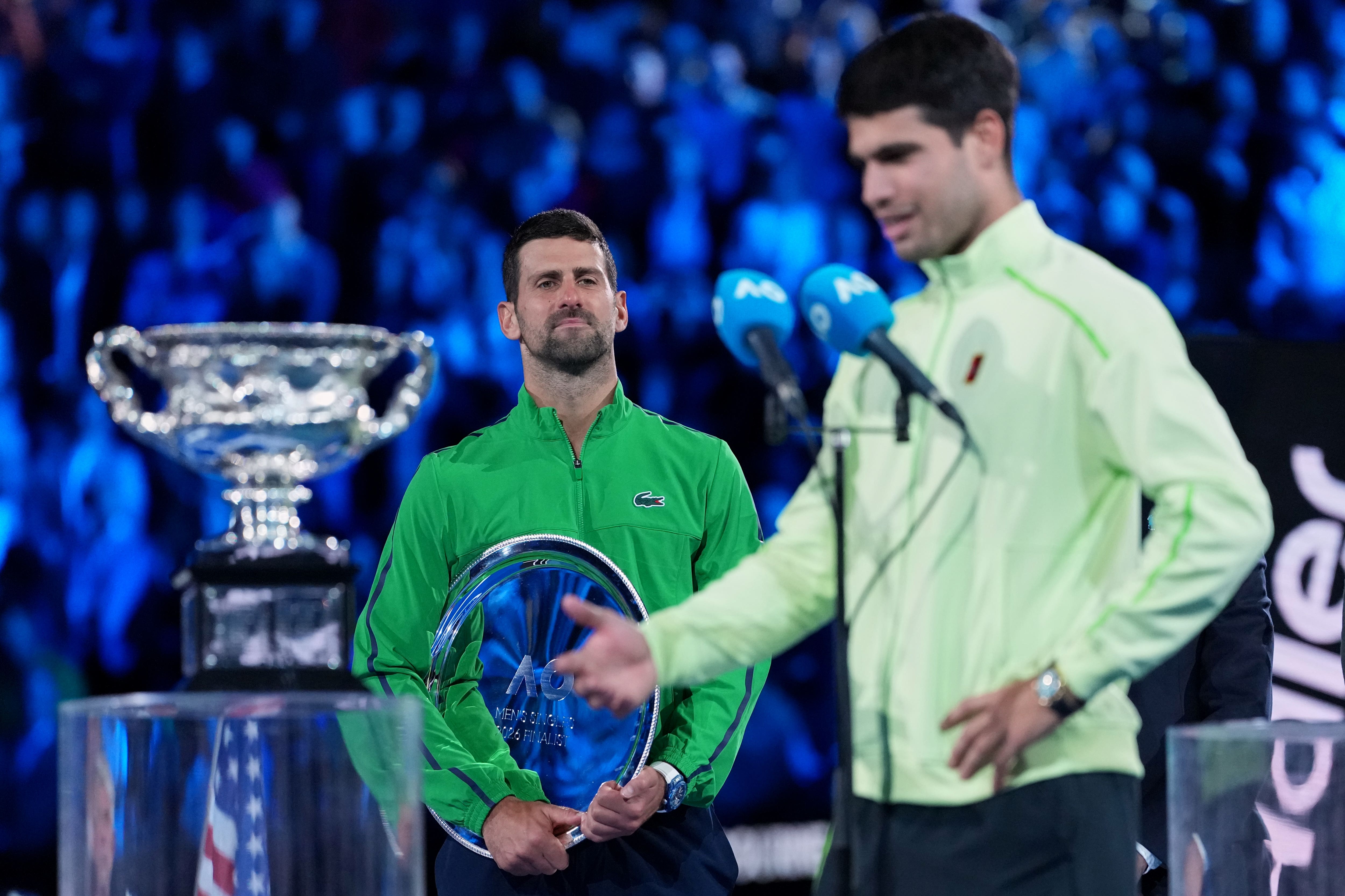 Novak Djokovic battu par Carlos Alcaraz à l'Open d'Australie